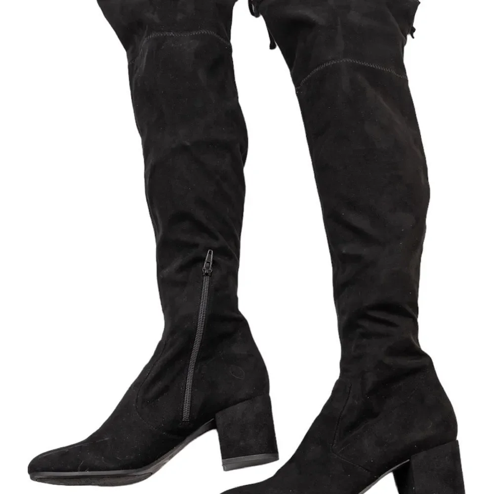 UNISA Dedrii Over the Knee Boots Black vegan suede size 8.5M